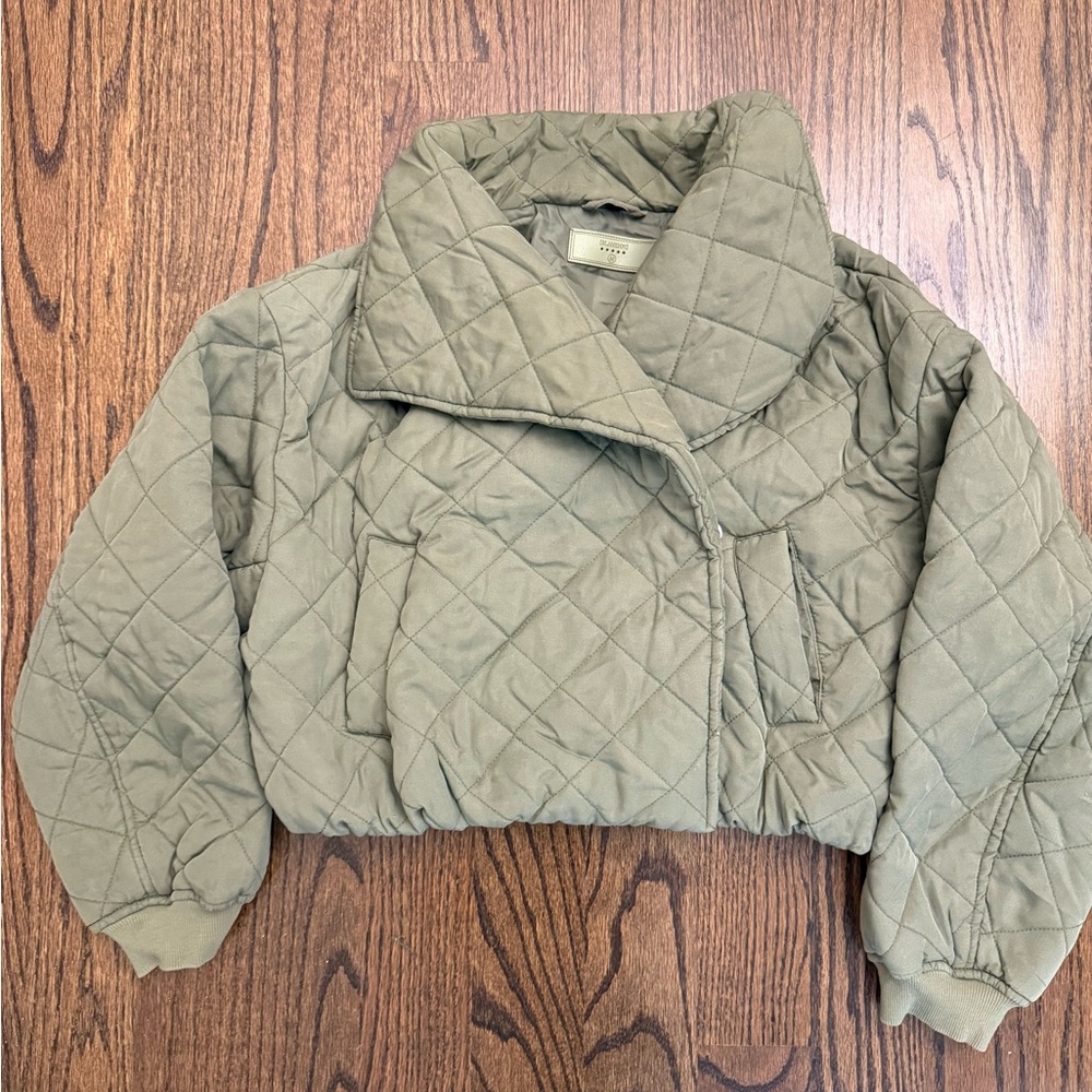 Blank NYC Olive Green Quilted Jacket - Picture 2 of 7